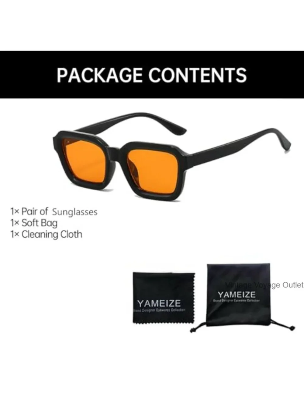 Retro Square Sunglasses UV400 Vintage 90s Hexagon Unisex